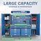 Chery Industrial Metal Storage Cabinet, Multifunctional Steel Garage Storage Cabinet W/ Doors, Sliding Drawers Red JINWB6209RD01 - alternate 3